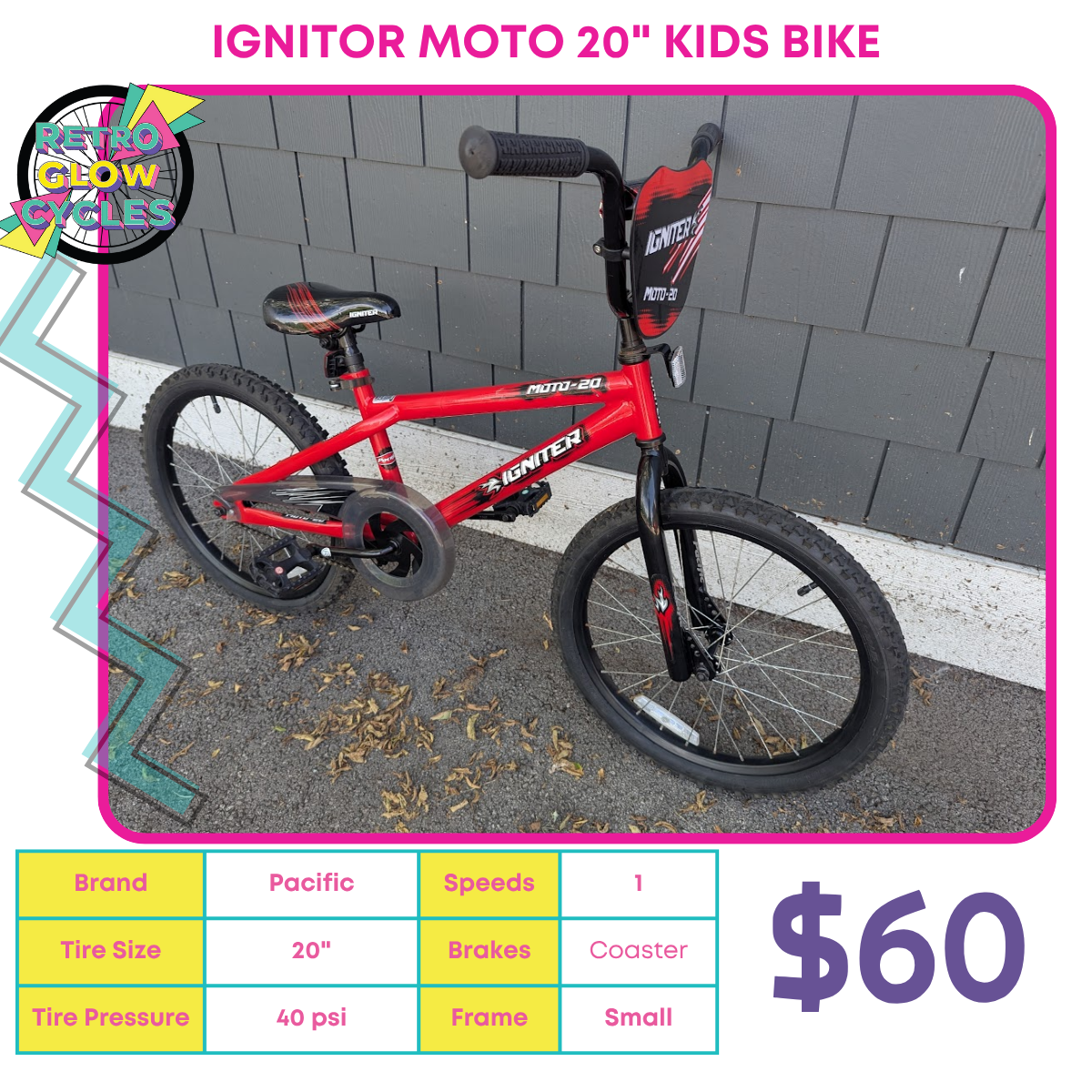 Pacific Ignitor Moto 20" Kids Bike