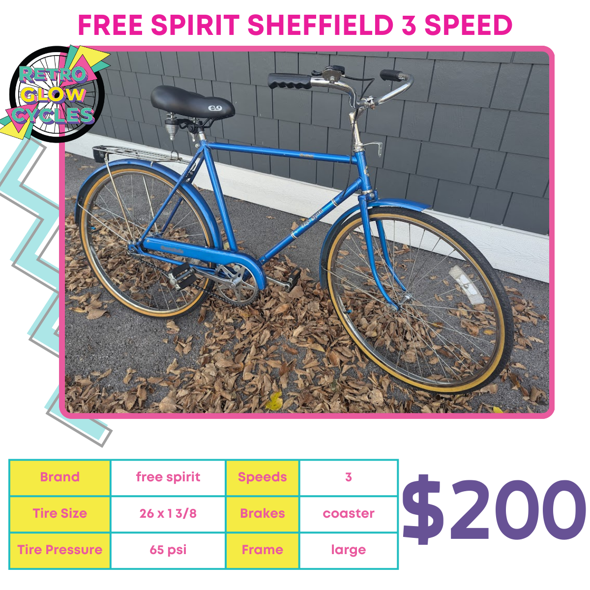 Free Spirit Sheffield 3-Speed Bike