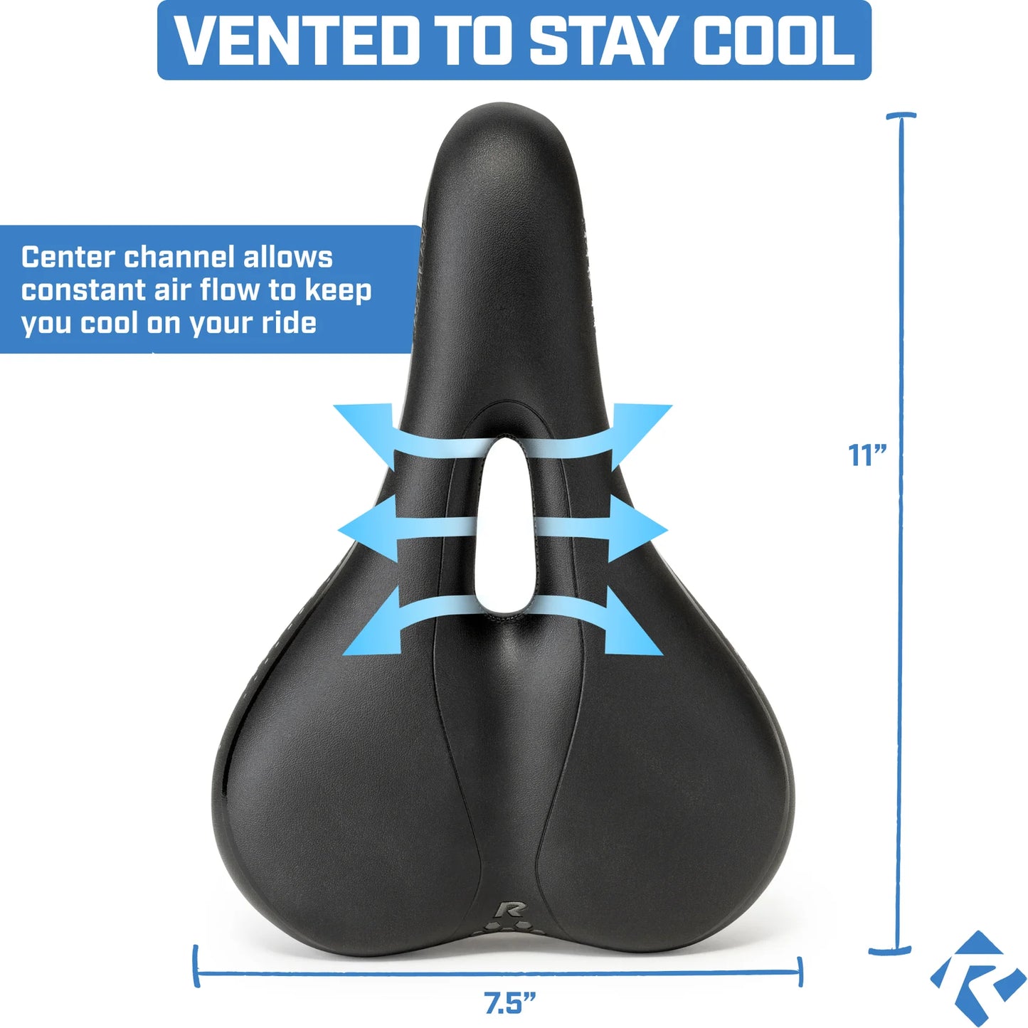 Revere Touring Suspension Comfort Gel Saddle - 7.5" wide