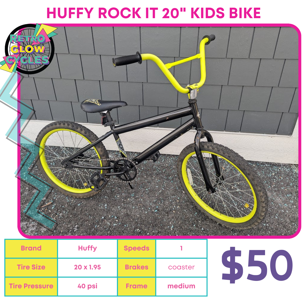 Huffy Rock it 20" Kids Bike