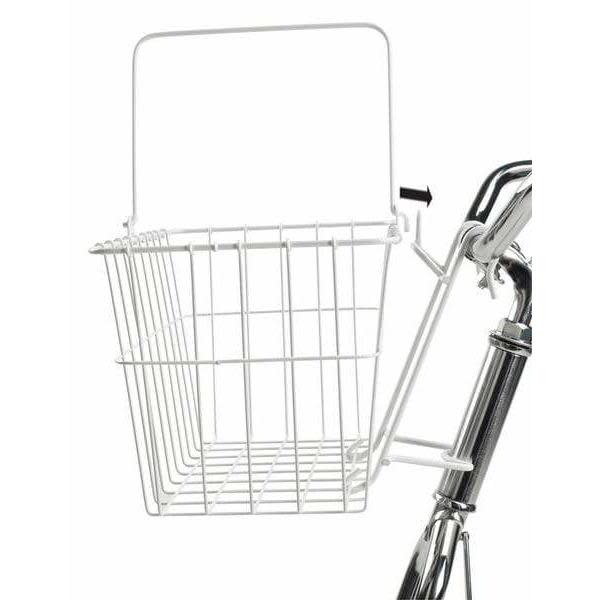 WALD white front basket