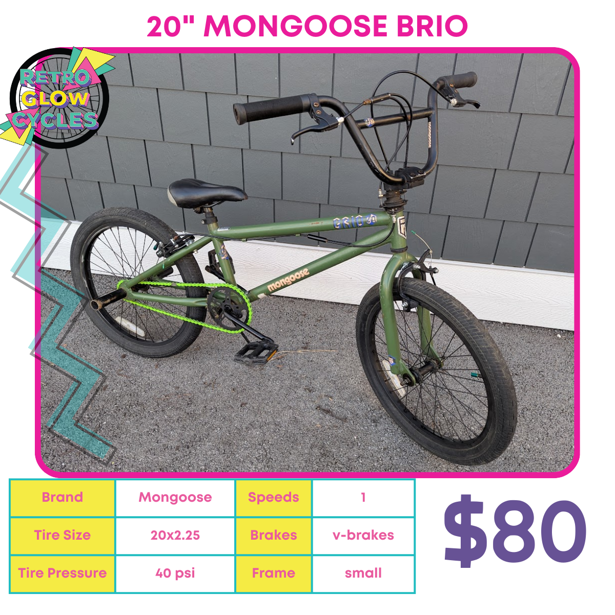 Mongoose Brio 20" Bike