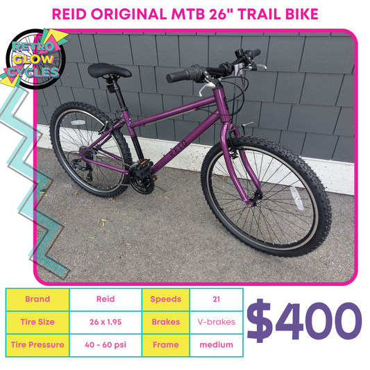 Reid Original MTB 26" Trail Bike (Medium Frame, Purple)