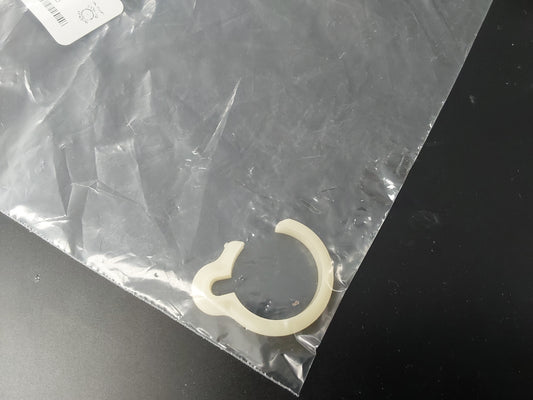 Cable clamp single white plastic