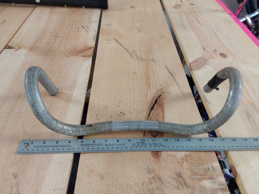 USED unbranded silver road bike handlebars