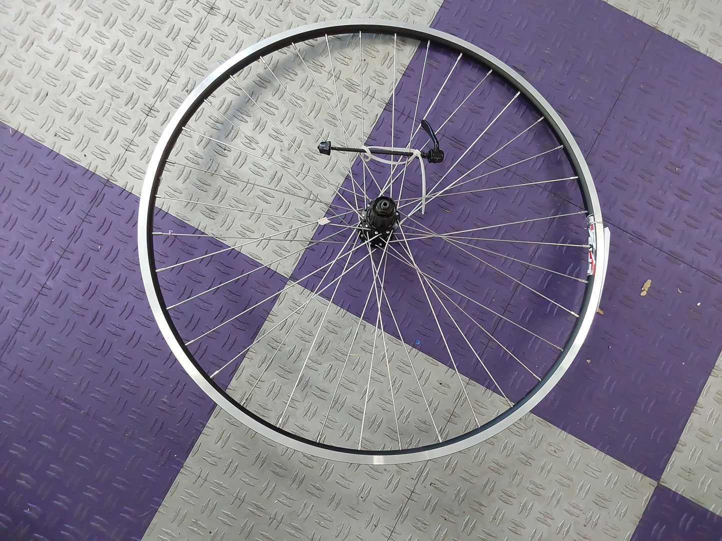 REAR WHEEL - new - 700c, Weinmann rim, Shimano hub, cassette, QR