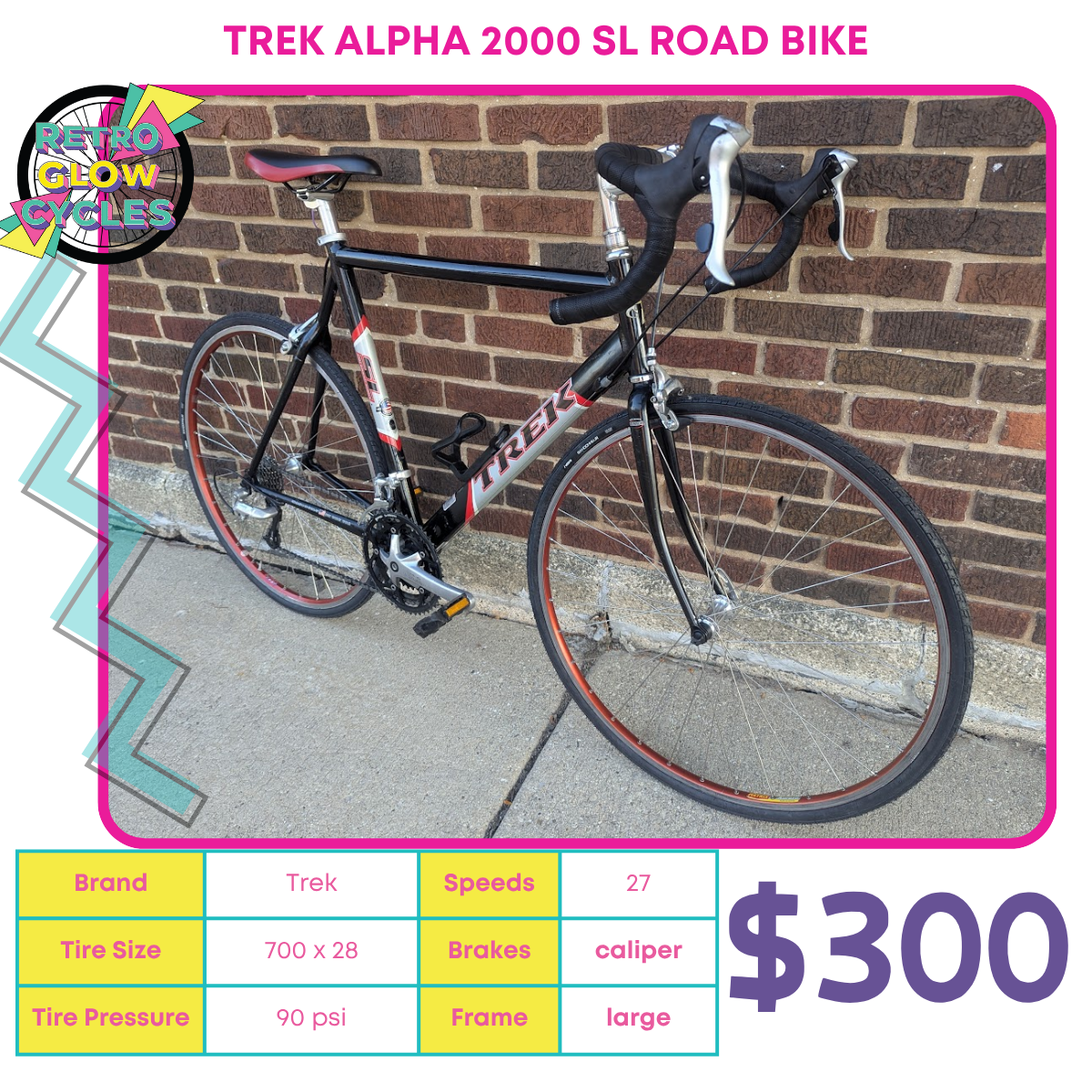 Trek Alpha 2000 SL Road Bike – Retro Glow Cycles